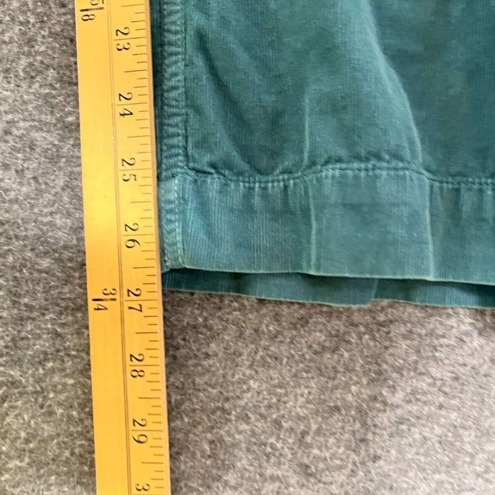 Pilcro The Coastal Wide Leg 27 Corduroy Pants Green Paperbag Waist Indie - Picture 10 of 13